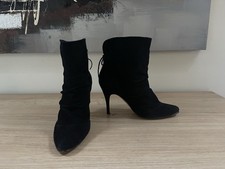 Pied a Terre Black Suede Ankle