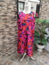 Monsoon Red Pink Occasion Dress Size 22 plus size wedding Party curve floral 