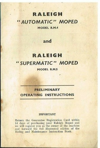 Raleigh rm4 auto rm5 - raleigh,