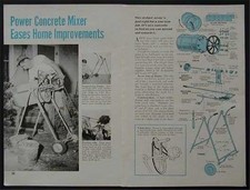 Cement Mixer 10 gallon 1953 HowTo Build PLANS electric power
