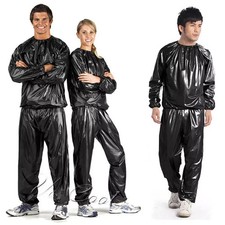 Heavy Duty Sweat Suit Sauna Suit Exercise Gym Suit Fitness Weight Loss UK