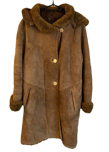 Ladies sheepskin coat - ladies, brown