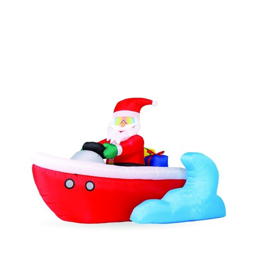Led santa speedboat - led,