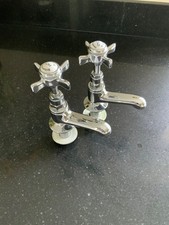 Vintage basin pillar taps (one