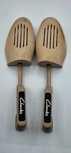 Clarks large wooden shoe trees - wooden,