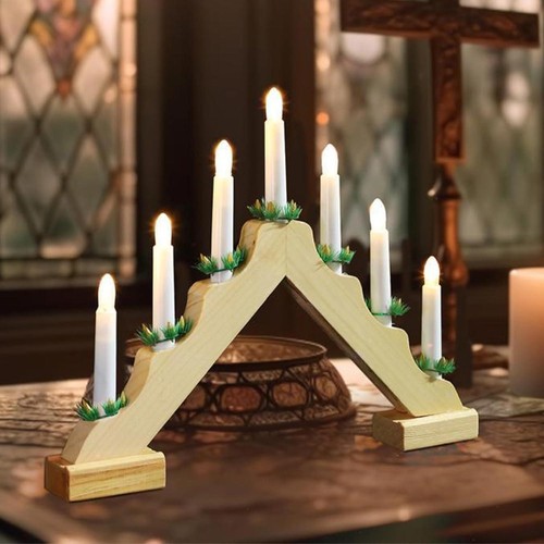 Wooden christmas candle bridge - christmas,
