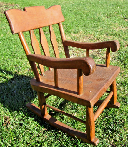 Vintage childs wooden rocking - vintage,