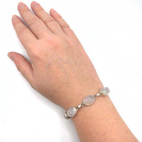 Sterling silver 925 moonstone - silver,
