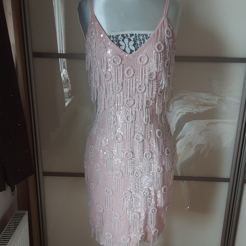 Biba blush sequin beaded - blush,