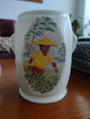 1960s vintage sylvac tea caddy - vintage,