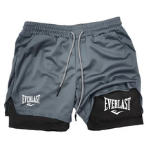 Men 2 in 1 Running Shorts Gym