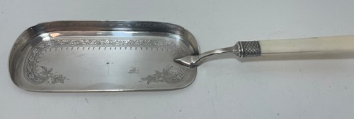 Silver plate crumb tray - silver, with