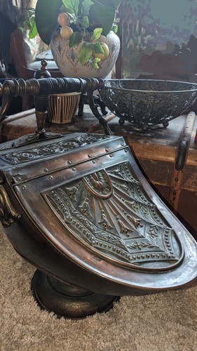 Victorian large coal scuttle - victorian,