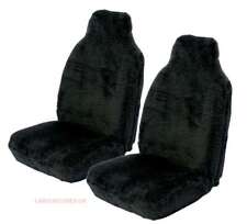 For ASIA Rocsta Softtop - Front Pair of Luxury Black Faux Fur Car Seat Covers