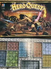 Hero Quest Board Game  1989 MB Games, Incomplete