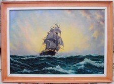 Oil on Board Maritime Scene A