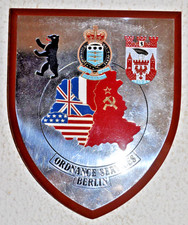 Ordnance Services Berlin regimental mess wall plaque shield RAOC Cold War
