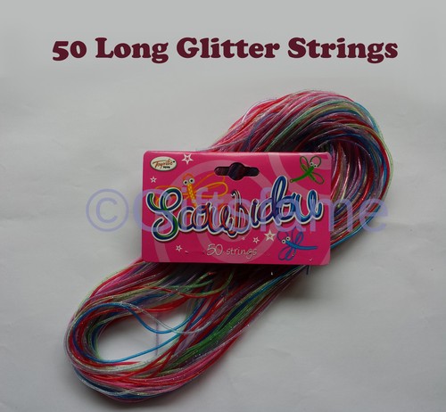 Glitter scoubidou strings - glitter,