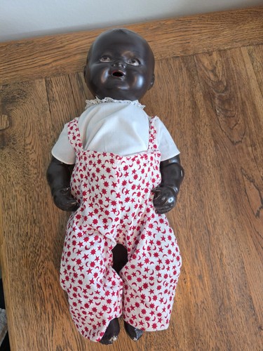 Vintage black doll - black,