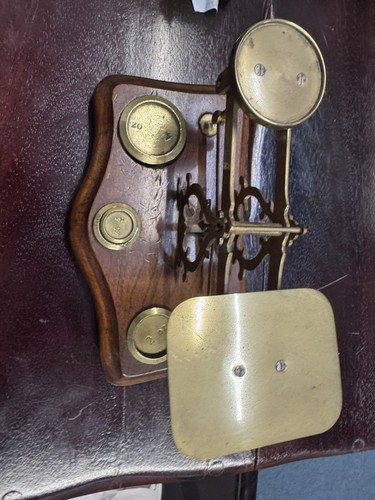 Antique postal scales brass - antique,