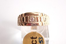 Gemstone-Set Rolex Watch Strap Style Ring 9ct Gold | New