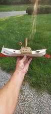 TUCKER & WALTHER 12" TINPLATE BAILEY LIVE STEAM BOAT & ACCESSORIES NEVER BURNED
