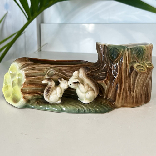 Hornsea 102 log vase - vase, rabbits
