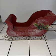 Christmas wooden metal santa - metal,