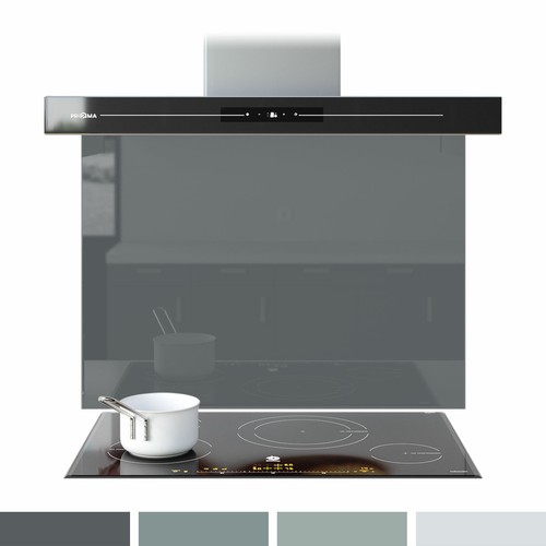 Kitchen glass splashback - kitchen,