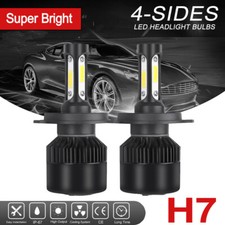 2X H7 LED 80000LM 6000K Super Bright Replace Xenon Headlight Bulbs High Low Beam