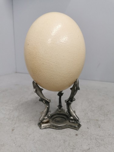 Ostrich egg pewter - egg, on