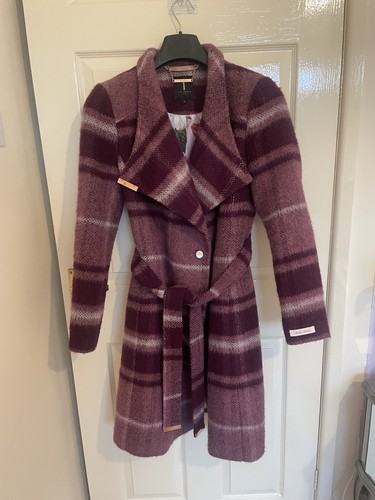 Ted baker coat plum - ted, uk
