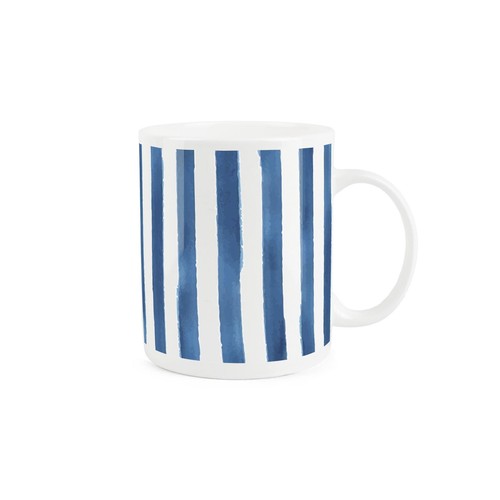 Bone china vertical lines mug - vertical,