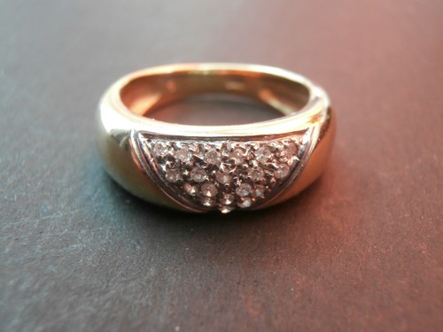 Yellow gold 585 diamond - gold, ring