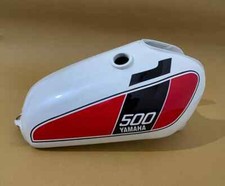 Yamaha Xt 500 Tt 500 1977's Model White And Red Painted Steel Petrol Fuel Tank