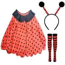 Ladybugs Costume Set Ladybird Fancy Dress Set for Halloween Cosplay Party Props