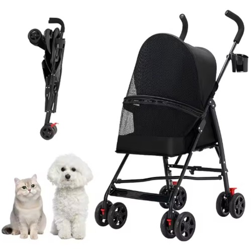 Fold pet travel stroller - fold, dog