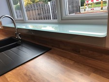 Toughened glass window cill boards / window sill ledges 
