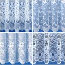 Quality Slot / Rod Top White Net Curtains - Ready To Hang - Sold By The Metre