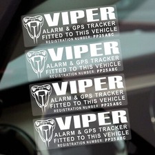 4 x Stickers VIPER Alarm and