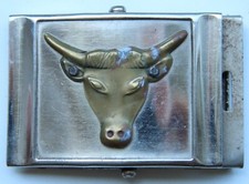 Bull Head Belt Buckle Vintage Men Casual Western Style