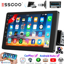 9" Single DIN Apple CarPlay Car Stereo Touch Screen Radio Android Auto Bluetooth