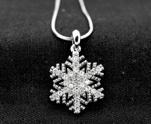 Snowflake pendant crystal - pendant,