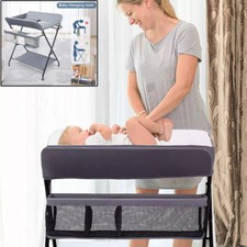 Baby Changer Table Folding Nursery Changing Station Unit with Storage Organizer