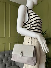 Ted Baker Helena Handbag Grey Leather Shoulder Bag Padlock