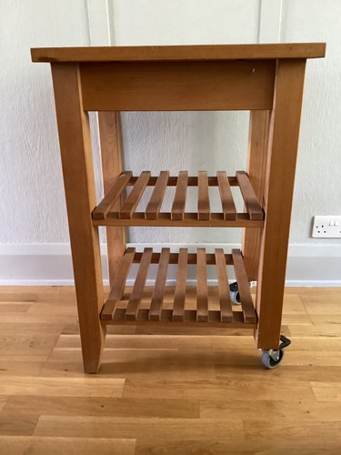 Butchers block trolley solid - butchers,