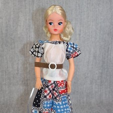 SINDY PEDIGREE Doll Vintage Fashion 1970s “Hippy Gal” Blonde Hard Head Dressed