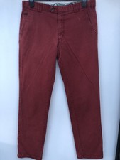 Meyer Roma Mens Chino Trousers W36 L32 Burgundy STUNNING QUALITY & CONDITION 