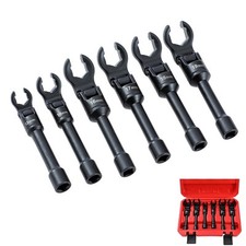KATSU Tools 6PCS Flex-Head Crows Foot Line Wrench Set