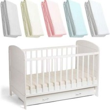 Cot Bed Jersey Fitted Sheets Compatible With Tutti Bambini 140x70cm - Pack Of 4